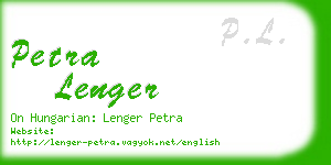 petra lenger business card